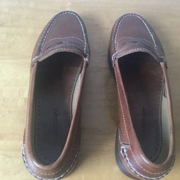 johnston & murphy shoes Penny Loafer Brown  Leather Dress Comfort sz9.5 M - Picture 11 of 12